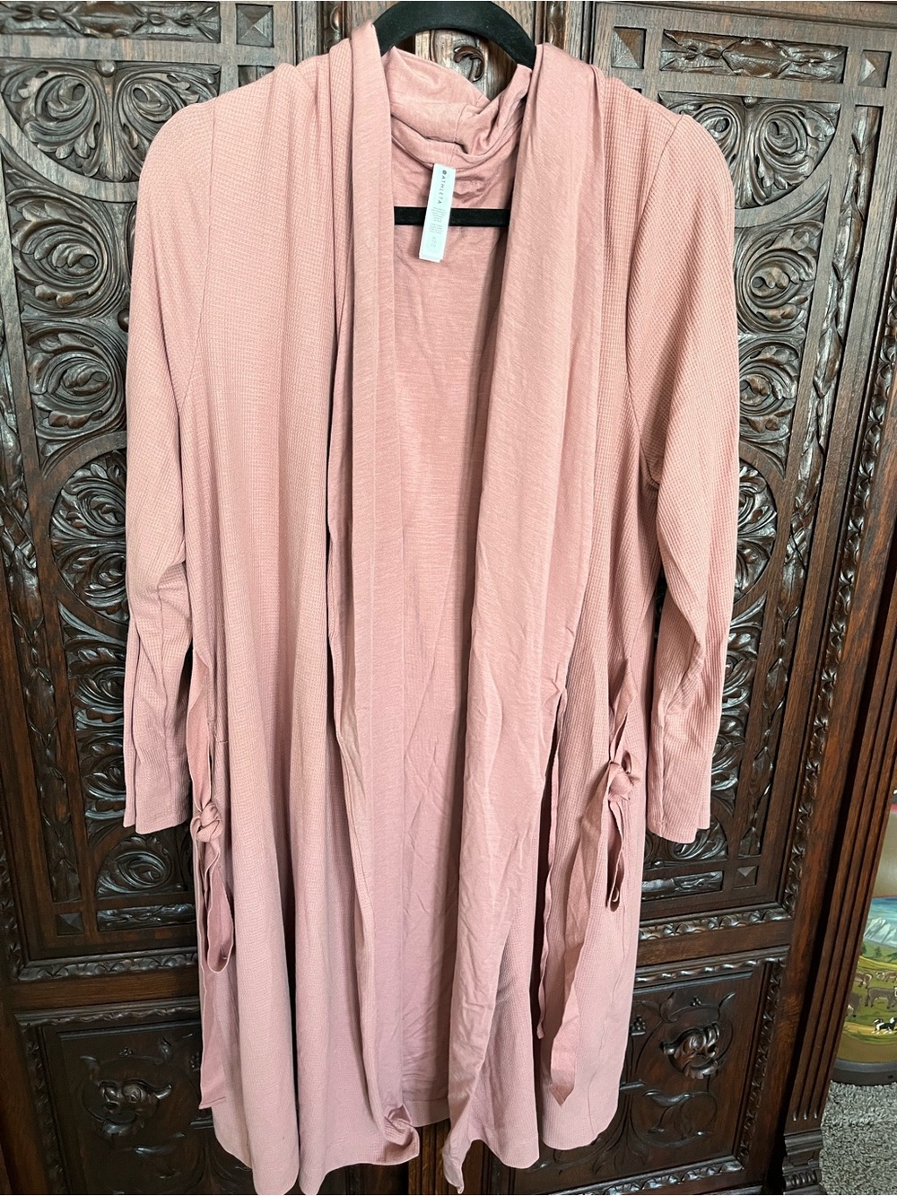 Athleta Dusty Rose Long Draped Robe Cardigan